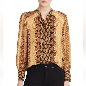 Joie Long Sleeve Animal‎ Print Blouse